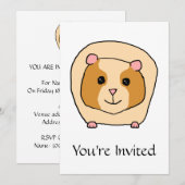 Invitation Bande dessinée de cobaye (Devant / Derrière)