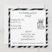 Invitation Bande dessinée de CUB de léopard de neige (Dos)