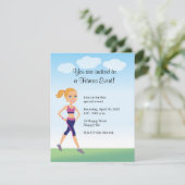 Invitation Bande dessinée de fille de forme physique (Debout devant)