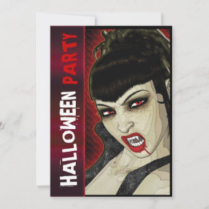 Invitation Bande dessinée de la fête des vampires