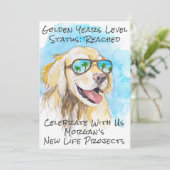 Invitation Bande dessinée Golden Years Funny Retirement Party (Debout devant)