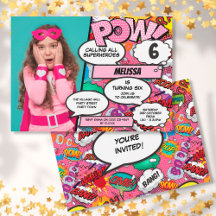 Bande dessinée Pink Superhero, fête d'anniversaire