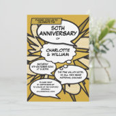 Invitation Bande dessinée Pop pour les 50 ans de mariage (Debout devant)