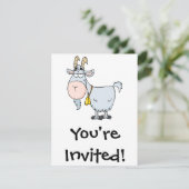 Invitation bande dessinée stupide billy chèvre (Debout devant)