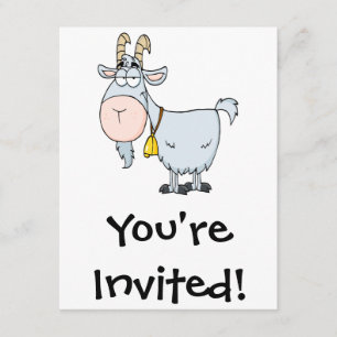 Invitation bande dessinée stupide billy chèvre