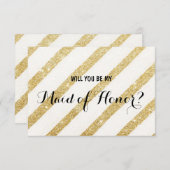 Invitation Bande d'or moderne Serez-vous ma femme d'honneur ? (Devant / Derrière)