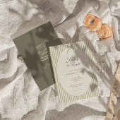 Invitation Bande lunaire mariage vert Enregistrer la date