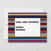 Invitation Bande multicouleur personnalisable (Dos)