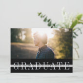 Invitation Bande noire | Photo Graduation Party (Debout devant)