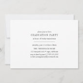 Invitation Bande noire | Photo Graduation Party (Dos)