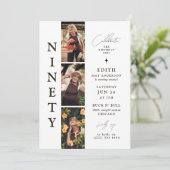 Invitation Bande photo stylish NINETY 90e anniversaire (Debout devant)