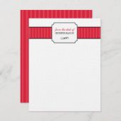 Invitation Bande rouge classique du bureau de papeterie (Devant / Derrière)