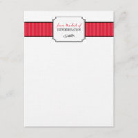 Bande rouge classique du bureau de papeterie