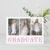 Invitation Bande simple | Multi Photo Graduation Party (Debout devant)
