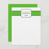 Invitation Bande verte classique du bureau de papeterie (Devant / Derrière)