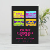 Invitation Bandes de cassettes Pop Art Retro 80s (Debout devant)