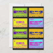Invitation Bandes de cassettes Pop Art Retro 80s (Dos)