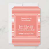Invitation Bandes de corail monogramme (Dos)