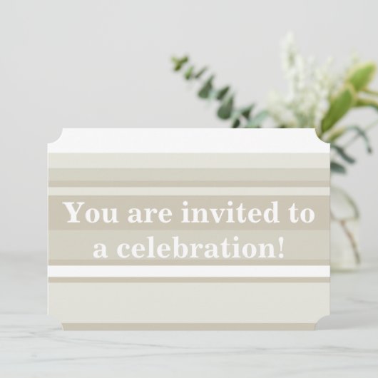 Invitation Bandes de grès monogramme (Debout devant)