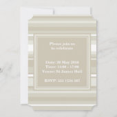 Invitation Bandes de grès monogramme (Dos)