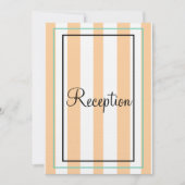 Invitation Bandes de monogramme vert mousse de mer de plage p (Devant)