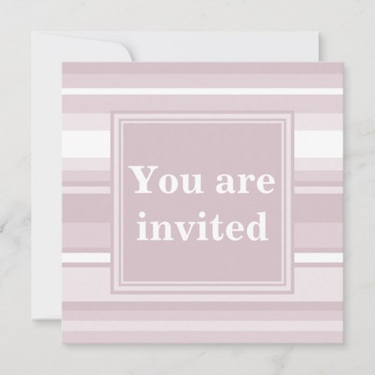 Invitation Bandes de quartz roses monogrammes (Devant)