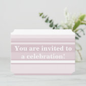 Invitation Bandes de quartz roses monogrammes (Debout devant)