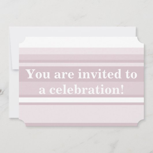 Invitation Bandes de quartz roses monogrammes (Devant)