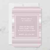 Invitation Bandes de quartz roses monogrammes (Dos)