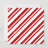 Invitation Bandes de Sucre de canne d'aquarelle rouge (Dos)