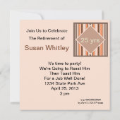 Invitation Bandes d'invitation de la partie de retraite (Dos)