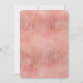 Invitation Bandes d'or rose rose (Dos)