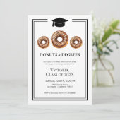 Invitation Bandes et diplômes noir et blanc (Debout devant)