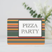 Invitation bandes fête de pizza (Debout devant)