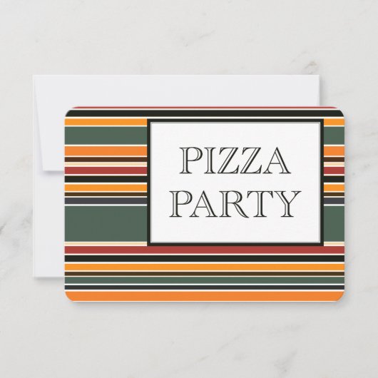 Invitation bandes fête de pizza (Devant)