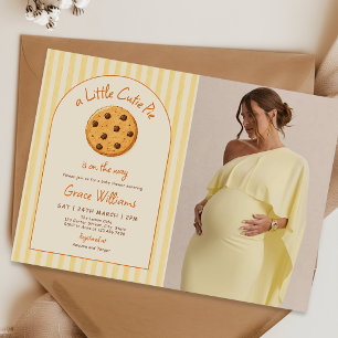 Invitation Bandes Jaunes Little Cutie Pie Baby Shower Photo