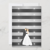 Invitation Bandes noir et argent (Dos)