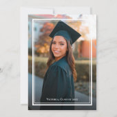 Invitation Bandes noires et blanches et diplôme (Dos)