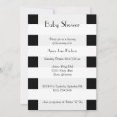 Invitation Bandes noires et blanches, Lignes, Baby shower (Devant)