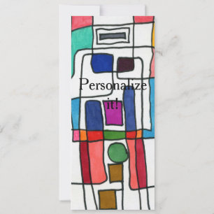 Invitation Bandes rectangulaires chaudes et cool avec accent