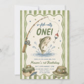 Invitation Bandes Vertes O-Fish-Ally Un Anniversaire (Devant)