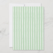 Invitation Bandes vertes Quirky mariage écrit main (Dos)