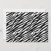 Invitation Bandes Zèbre Noir & Blanc (Dos)