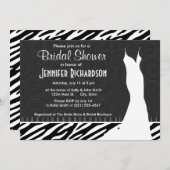 Invitation Bandes Zèbre Noir & Blanc (Devant / Derrière)