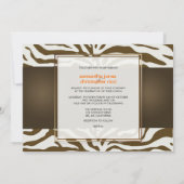 Invitation Bandes Zébrées Brown/Invitations de mariage (Dos)