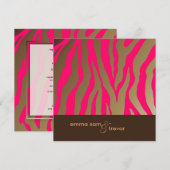 Invitation Bandes zébrées flashy/Couleur entièrement personna (Devant / Derrière)