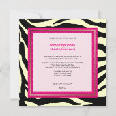 Invitation Bandes zébrées/Invitations de mariage (Dos)