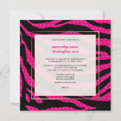 Invitation Bandes zébrées/Invitations de mariage (Dos)