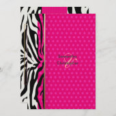 Invitation Bandes zébrées/Invitations de mariage/pois (Devant / Derrière)