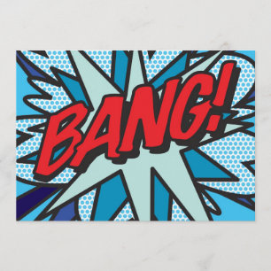 Invitation BANG Fun Retro Combook Pop Art